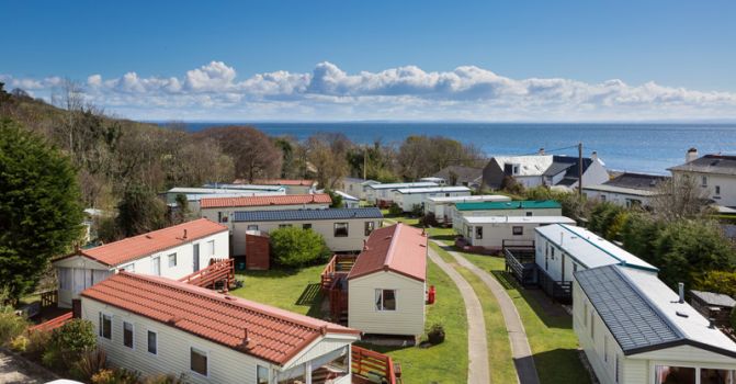 Sandbraes caravan park aerial photo